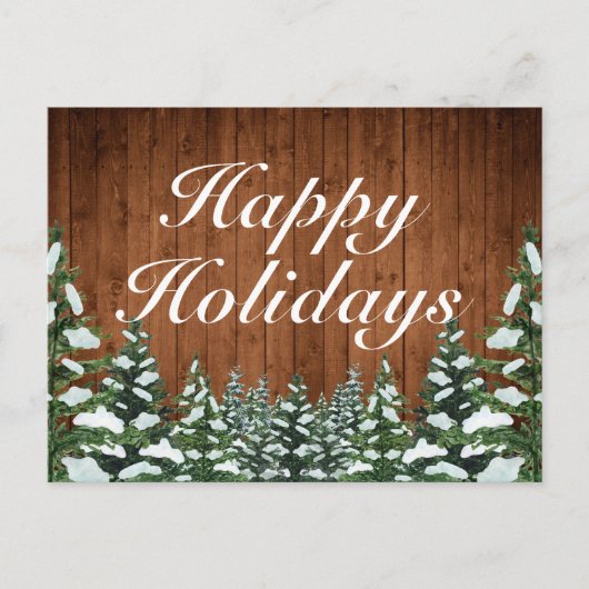 スノーウィーウッド&フォレストルーラルハッピーホリデーズグリーティング 案内ポストカード (正面)
