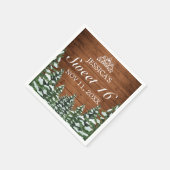 スノーウィーウッド&フォレストルーラルパインティアラスウィート16 スタンダードカクテルナプキン (角)