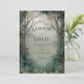 スノーウィーエンチャントフォレスト結婚式招待状 招待状 (スタンド正面)