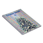 スノーウィークリスマスツリースノーフレークヴィンテージスタイル ノートブック (右側)