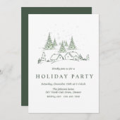 スノーウィークリスマスビレッジパーティー 招待状 (正面/裏面)