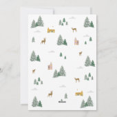 スノーウィークリスマスビレッジフラットホリデーカード シーズンカード (裏面)