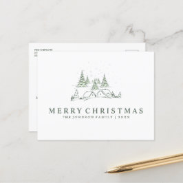 スノーウィークリスマスビレッジ シーズンポストカード