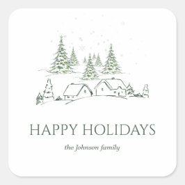 スノーウィークリスマスビレッジ スクエアシール