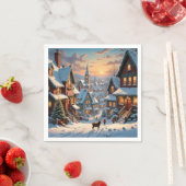 スノーウィークリスマスビレッジ スタンダードカクテルナプキン (インサイチュ)