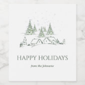 スノーウィークリスマスビレッジ ワインラベル (シングルラベル)