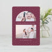 スノーウィーグローブフォトグレープクリスマスホリデーカード (スタンド正面)