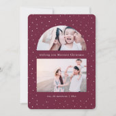 スノーウィーグローブフォトグレープクリスマスホリデーカード (正面)