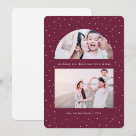 スノーウィーグローブフォトグレープクリスマスホリデーカード