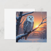 スノーウィーサンライズウッドランドトラストフェアディールクリスマス アドバイスカード (正面/裏面)
