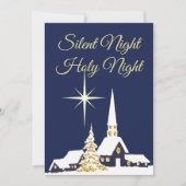 スノーウィーチャーチクリスマスパーティの招待状 招待状 (正面)