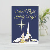 スノーウィーチャーチクリスマスパーティの招待状 招待状 (スタンド正面)