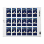 スノーウィーチャーチクリスマスプレゼントラベルシール ラベル (フルシート)