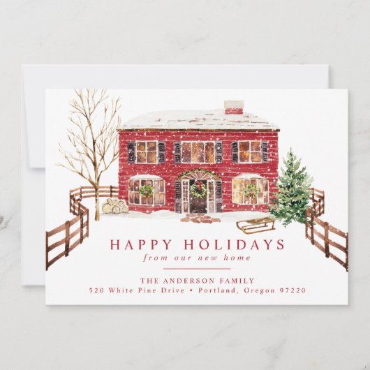 スノーウィーニューホームフォーザホリデイズホリデームービング 案内状 (正面)