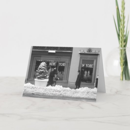 スノーウィーニューヨーククリスマスカード シーズンカード (正面)