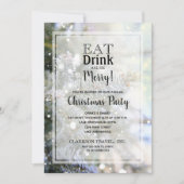 スノーウィーパインズクリスマスホリデー招待状 (正面)