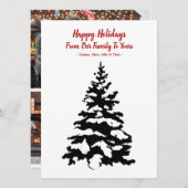 スノーウィーパインハッピーホリデーカード シーズンカード (正面/裏面)