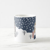 スノーウィービレッジウィンターホリデーフォト コーヒーマグカップ (中央)