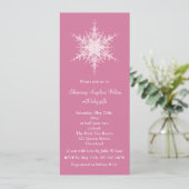 スノーウィーピンクベビーシャワー招待状 招待状 (スタンド正面)
