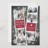 スノーウィーフォトブースホリデイフォトコラージュカード シーズンカード (正面)