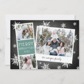 スノーウィーフォトブースホリデイフォトコラージュカード シーズンカード (正面)
