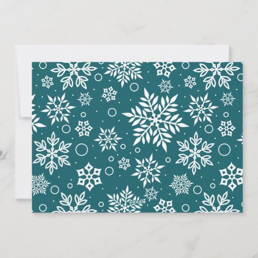 スノーウィーフォトブースホリデーフォトコラージュカード シーズンカード (裏面)