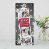 スノーウィーフォトブースホリデーフォトコラージュカード シーズンカード (スタンド正面)