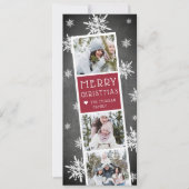 スノーウィーフォトブースホリデーフォトコラージュカード シーズンカード (正面)