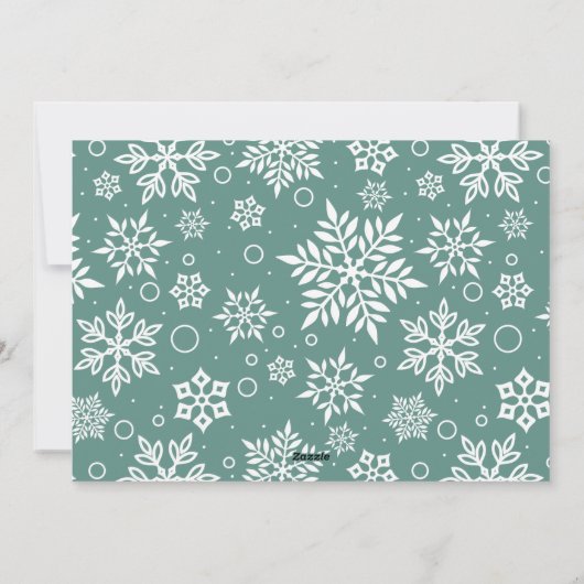 スノーウィーフォトブースホリデーフォトコラージュカード シーズンカード (裏面)