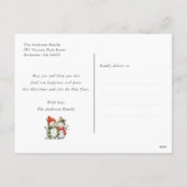 スノーウィーフォレスト雪だるまハッピーホリデイズ シーズンポストカード (裏面)