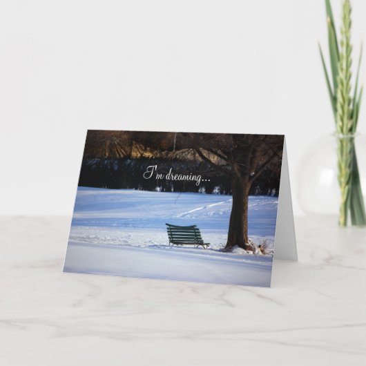 スノーウィーベンチクリスマスカード シーズンカード (正面)