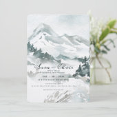 スノーウィーマウテンウォーターカラー招待状 招待状 (スタンド正面)