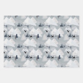 スノーウィーマウテンズ&フォレストワイルドライフクリトマス ラッピングペーパーシート (正面3)