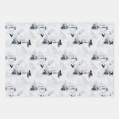 スノーウィーマウテンズ&フォレストワイルドライフクリトマス ラッピングペーパーシート (正面)