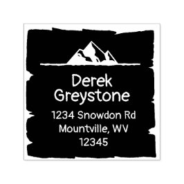 スノーウィーマウンテンカントリーロッジウッド素朴ブロック セルフインキングスタンプ