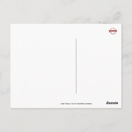 スノーウィーマウンテンズアットレイクテカポニュージーランドハガキ ポストカード (裏面)