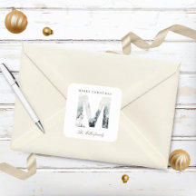 スノーウィーマウンテンズウッドランドアニマルズホリデーモノグラム