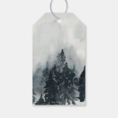 スノーウィーマウンテンズウッドランドホリデイメッセージカード ギフトタグ (裏面)