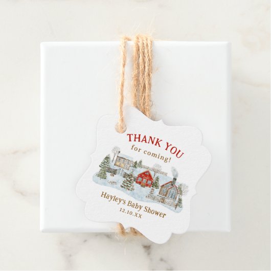 スノーウィーヴィレッジウィンターホリデーサンキュー来サンキュー フェイバータグ (インサイチュ)