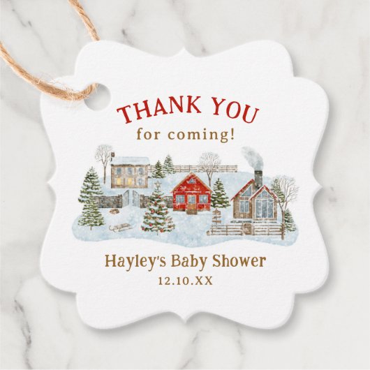 スノーウィーヴィレッジウィンターホリデーサンキュー来サンキュー フェイバータグ (正面)