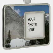 スノーウィー花崗岩ドームIヨセミテ国立公園 シルバープレートフレームオーナメント (右)