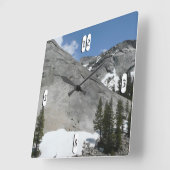 スノーウィー花崗岩ドームIヨセミテ国立公園 スクエア壁時計 (傾斜)
