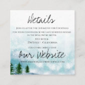 スノーウィー魔法ブルーフエススノーフレーク結婚ズ エンクロージャーカード (裏面)