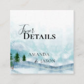 スノーウィー魔法ブルーフエススノーフレーク結婚ズ エンクロージャーカード (正面)