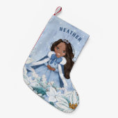 スノーウィー・ウィンター・アフリカ・アメリカプリンセス スモールクリスマスストッキング (正面 (吊り時))