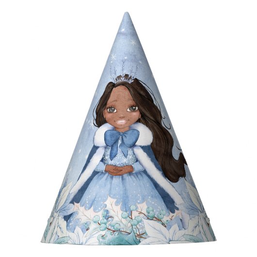 スノーウィー・ウィンター・アフリカ・アメリカプリンセス パーティーハット (正面)