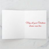 スノーウィー・ファームでホワイトホースとサンタクロース カード (内部)