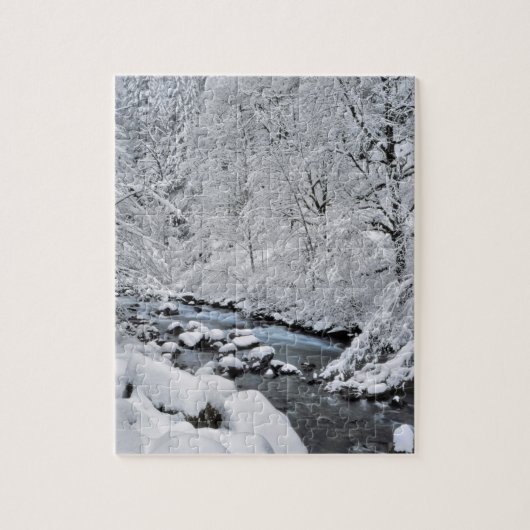 スノーウィー·ホワイト·クリーク·シーニック、オレゴン ジグソーパズル (縦)