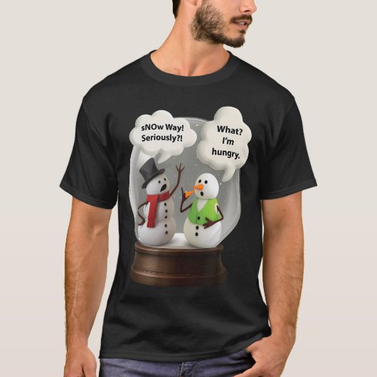 スノーウェイ・スノーマン・スノーグローブ Tシャツ (正面)