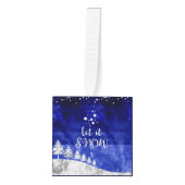 スノーウォレストイットスノー3フォトキューブオーナメント キューブオーナメント (正面)